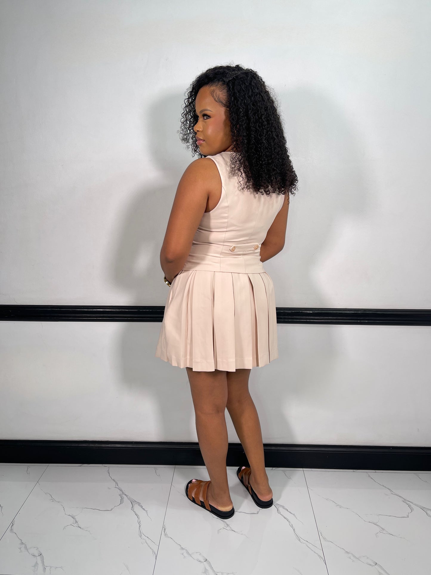 Selene Mini Dress-Khaki