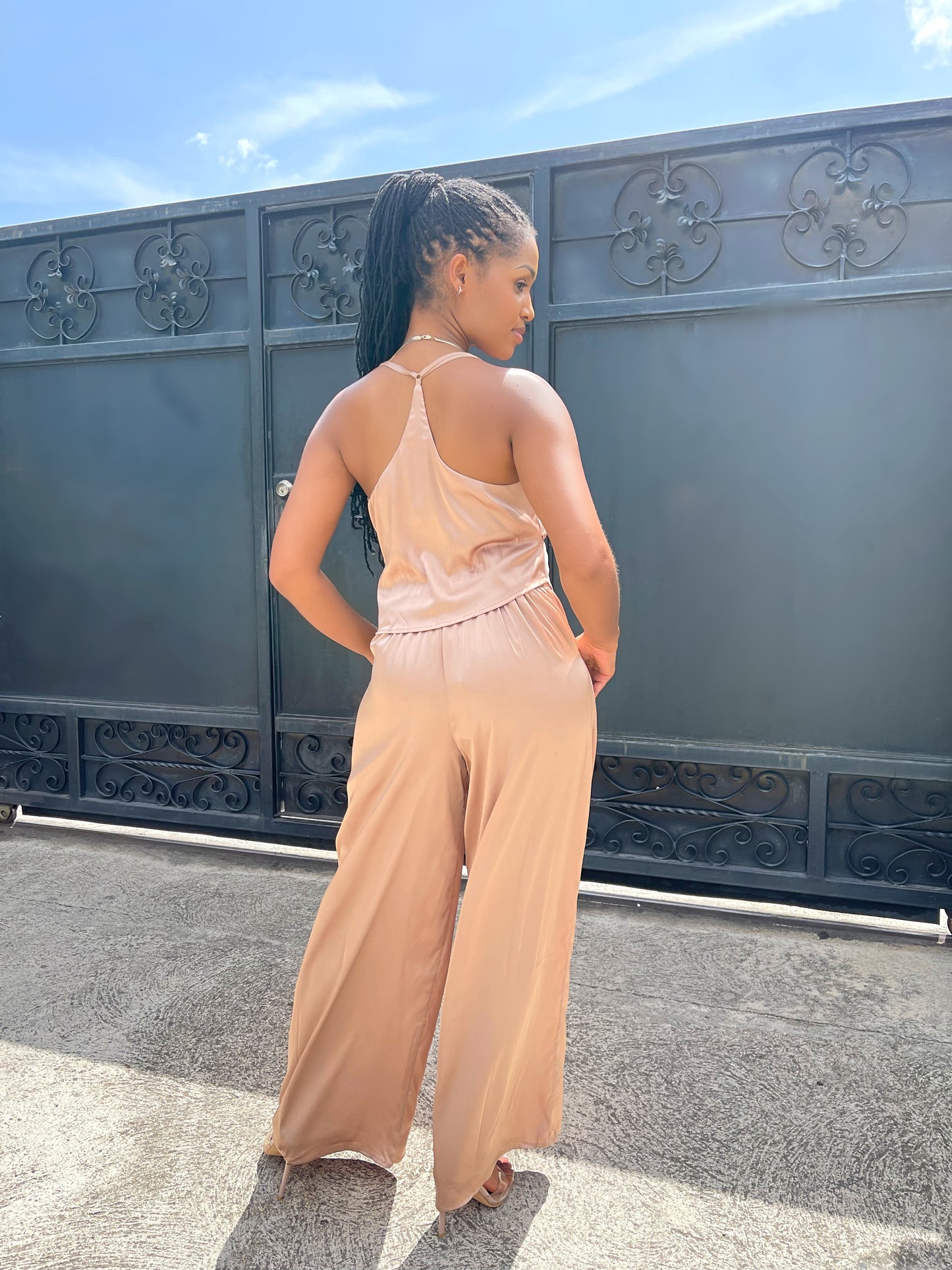 Soraya Pant Set-Champagne