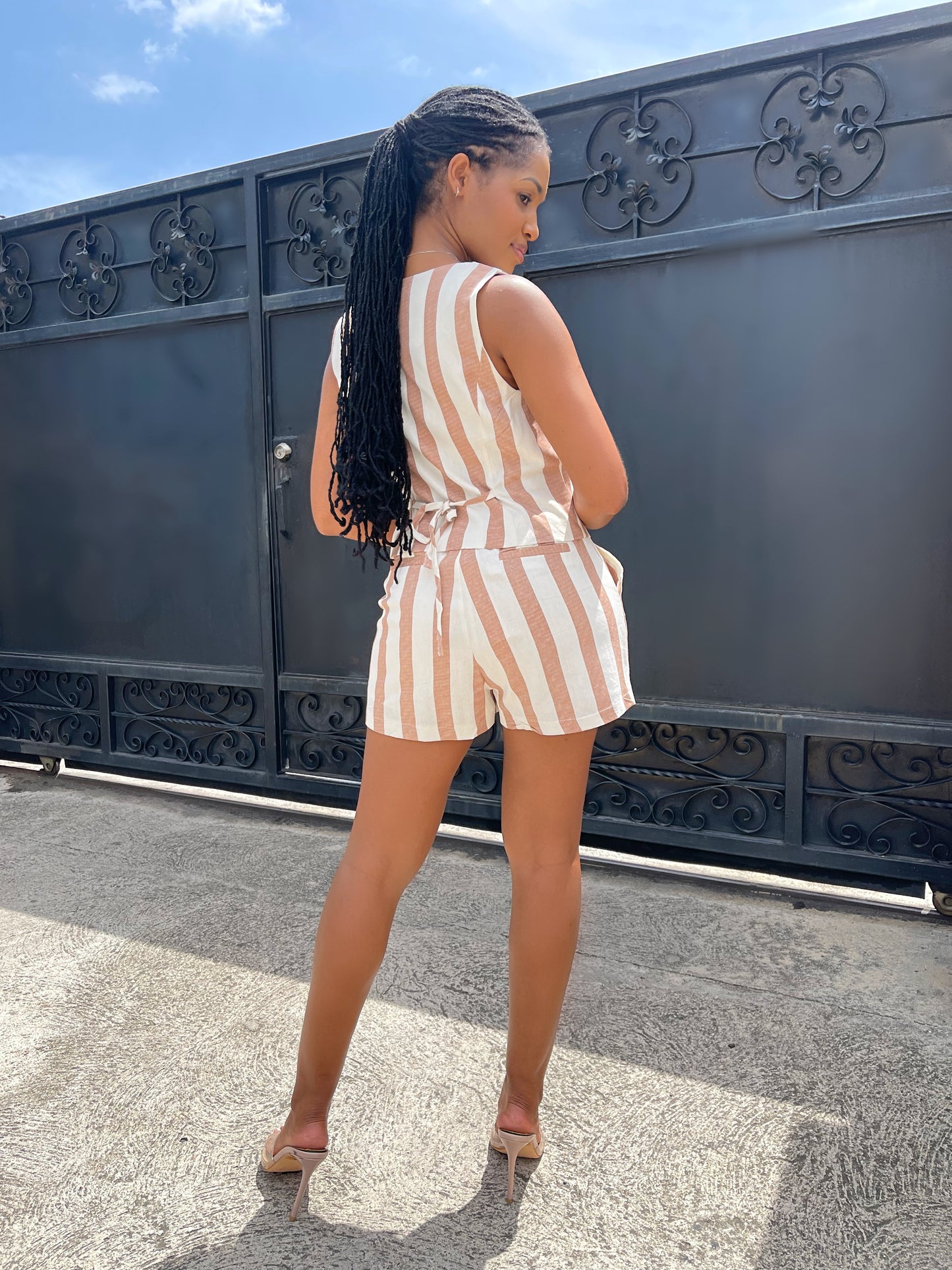 Marlowe Shorts Set-Brown