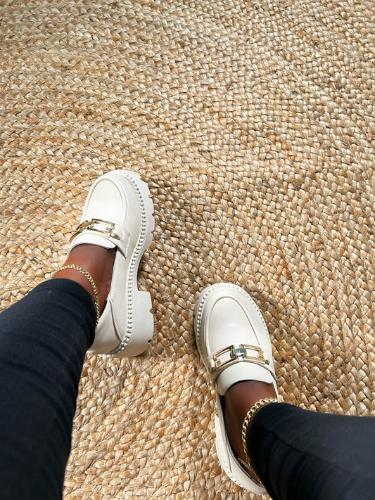 Boss Babe Platform Loafers III-Bone