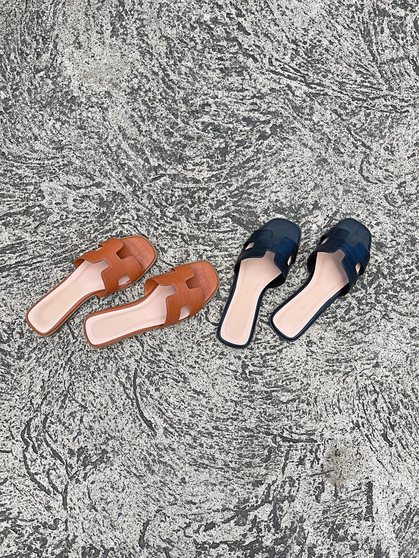 Paris Slip on Sandals-Tan/Croc