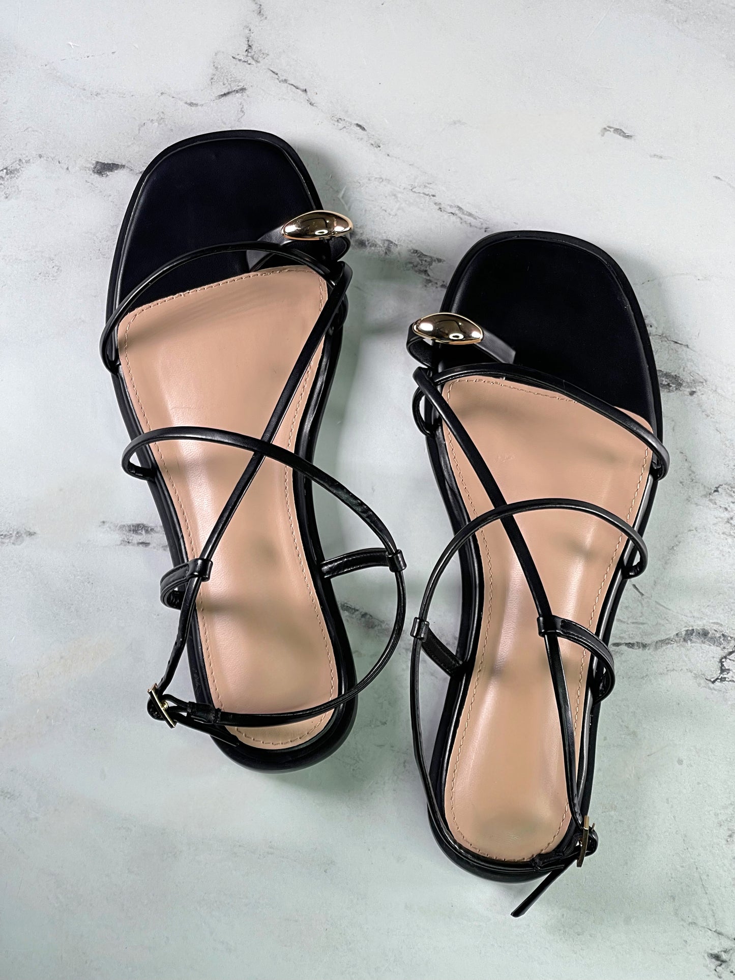 Capri Strap Sandal-Black