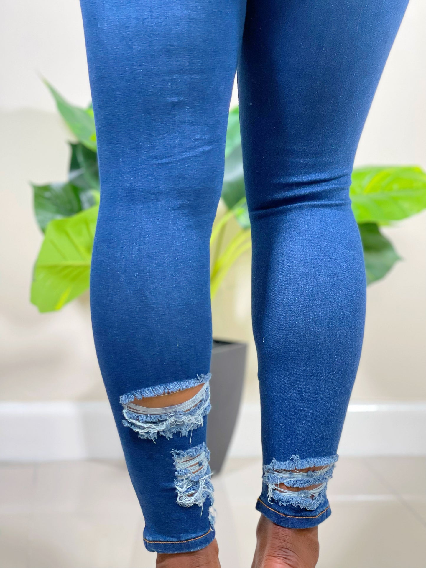 Jolene High Waist Ankle Jeans-Dark Blue - Impoze Style™