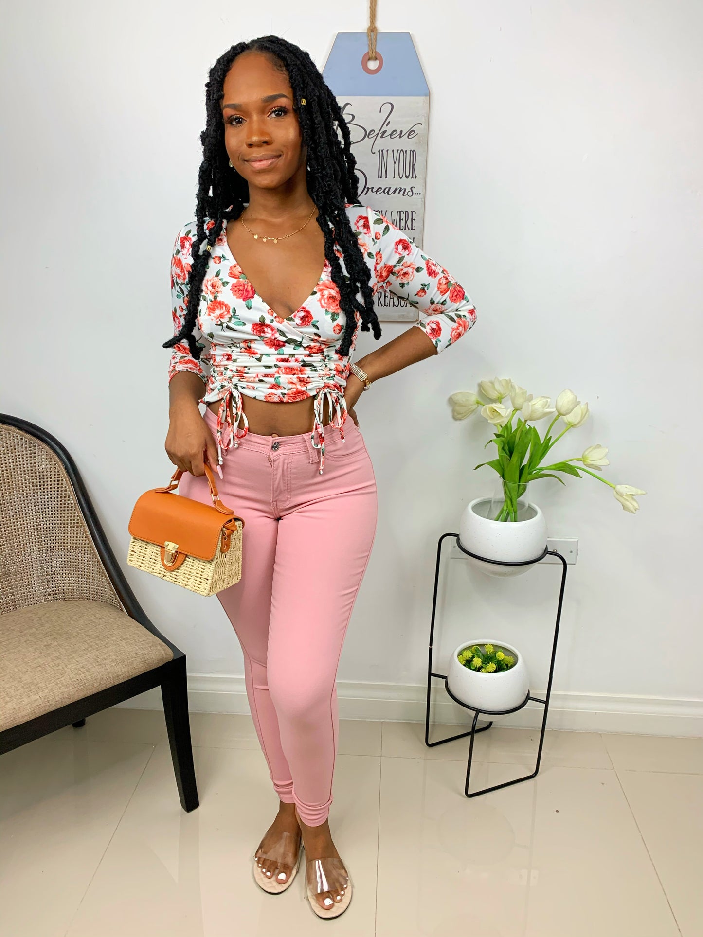 Classic Girl High Rise Skinny Jeans-Mauve - Impoze Style™