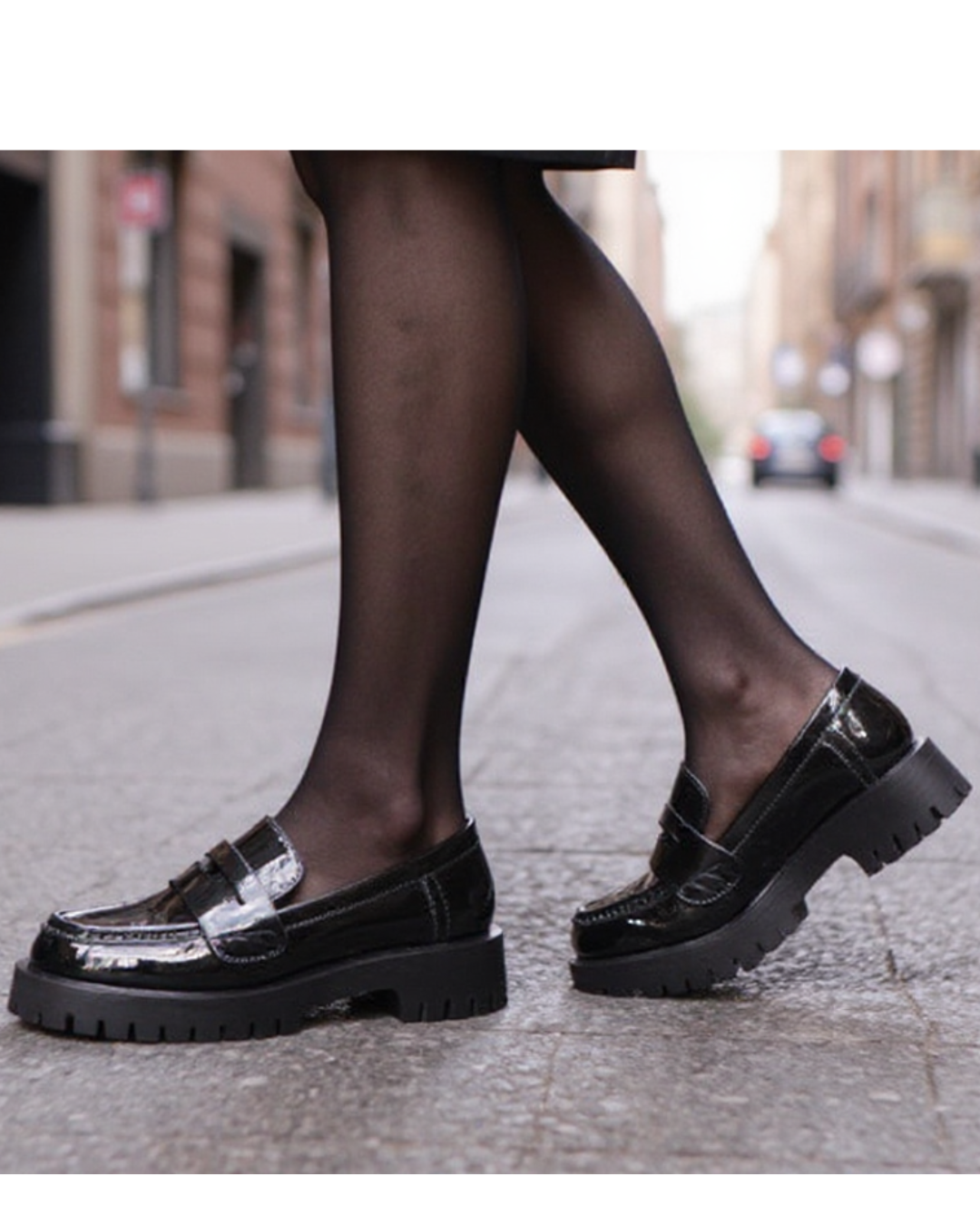 Boss Babe Platform Plain Loafers V-Black-[PRE-ORDER ONLY]