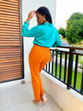 Knot Your Girl Pants-Dried Tangerine - Impoze Style™