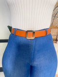 June Luxe Square Belt-Brown