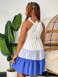 Dahlia Mini Dress-Blue Multi - Impoze Style™