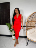 Anastacia Multi Way Wrap Dress- Red - Impoze Style™