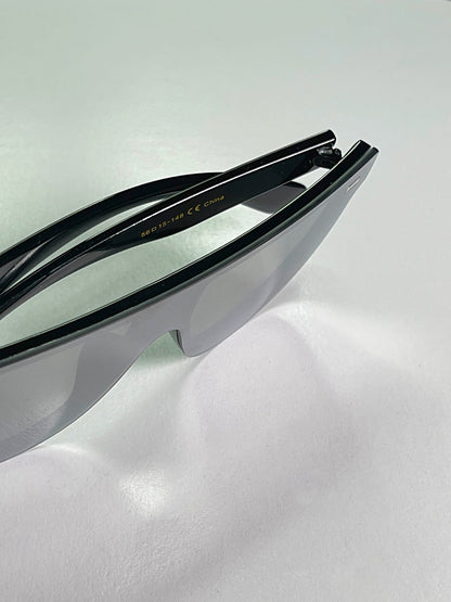 Hidden Frame Round Sunglasses-Silver