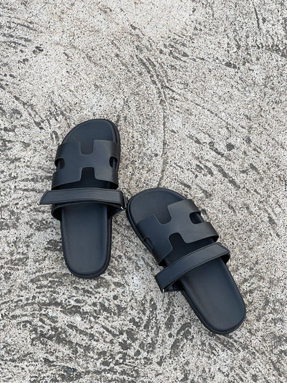 Zahra Slip On Sandals-Black(RESTOCKED)