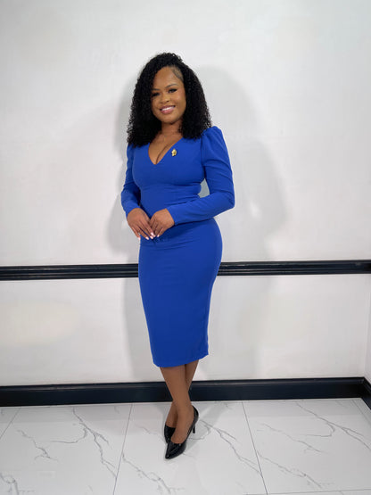 Margaret Midi Dress- Royal Blue
