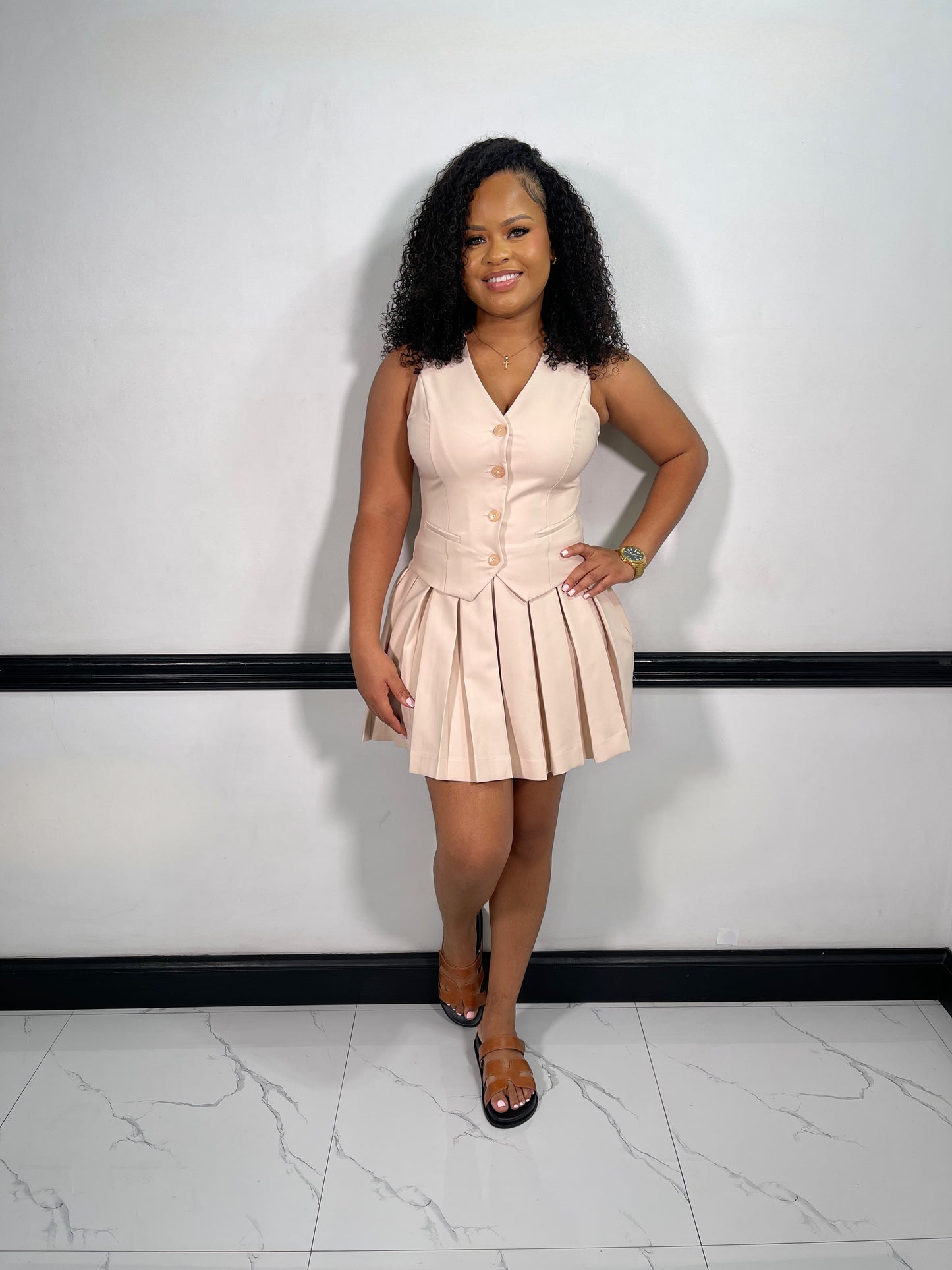 Selene Mini Dress-Khaki