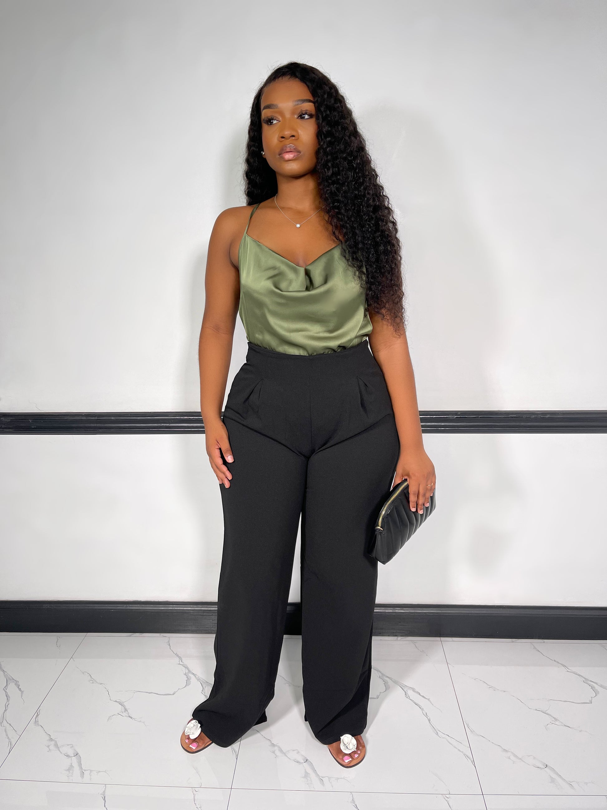 Mylah Wide Leg Pants-Black - Impoze Style™