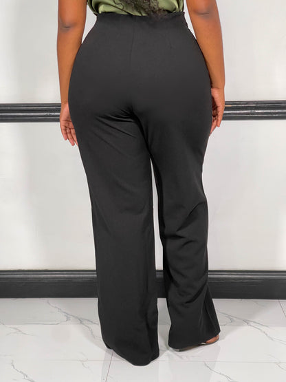 Mylah Wide Leg Pants-Black - Impoze Style™