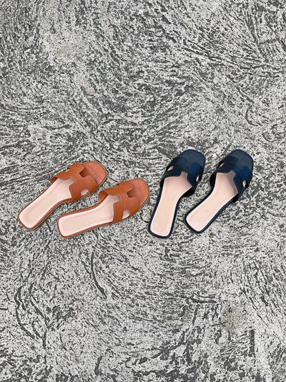 Paris Slip on Sandals-Tan/Croc