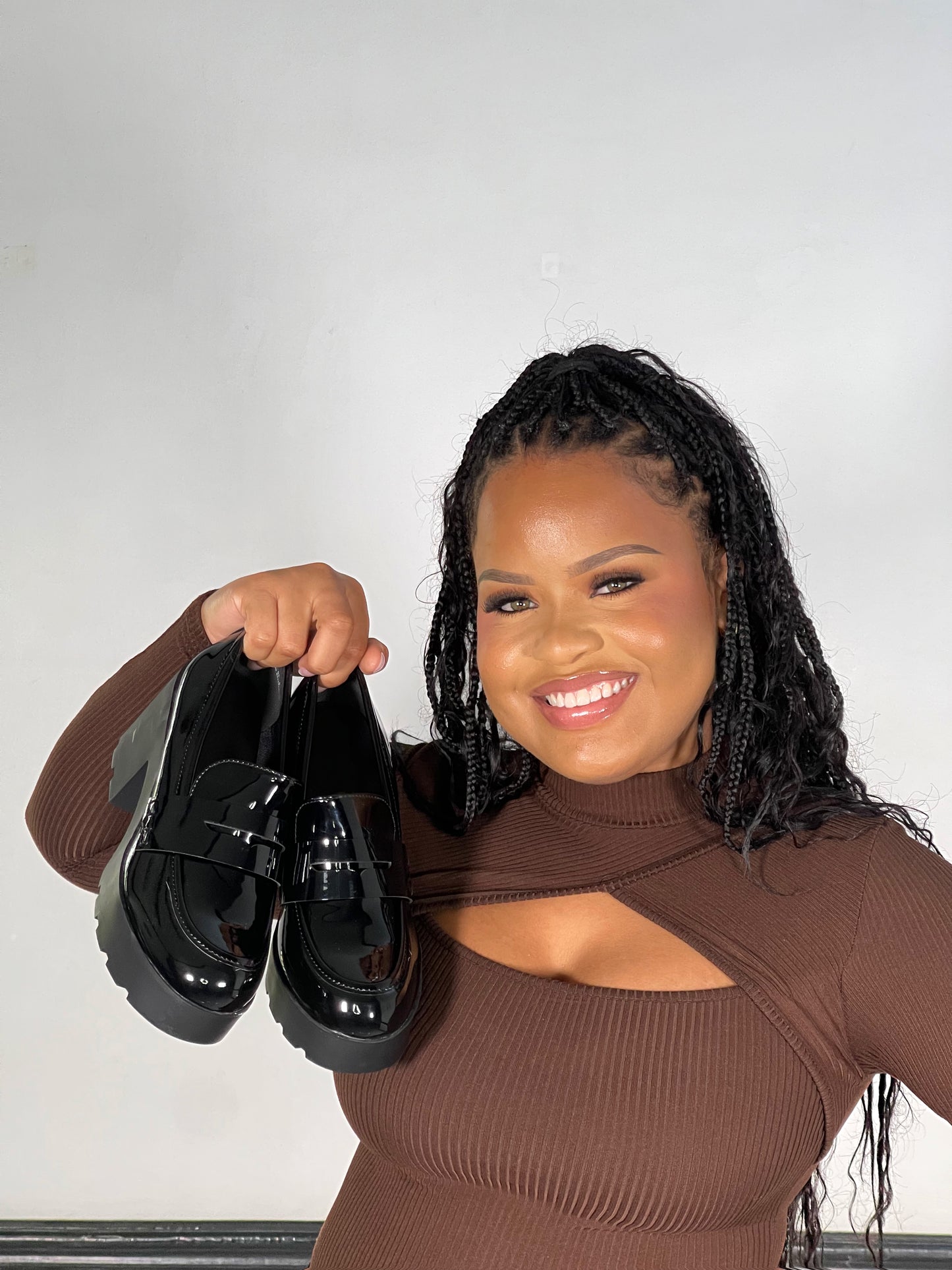 Boss Babe Platform Loafers Heels VIII-Black