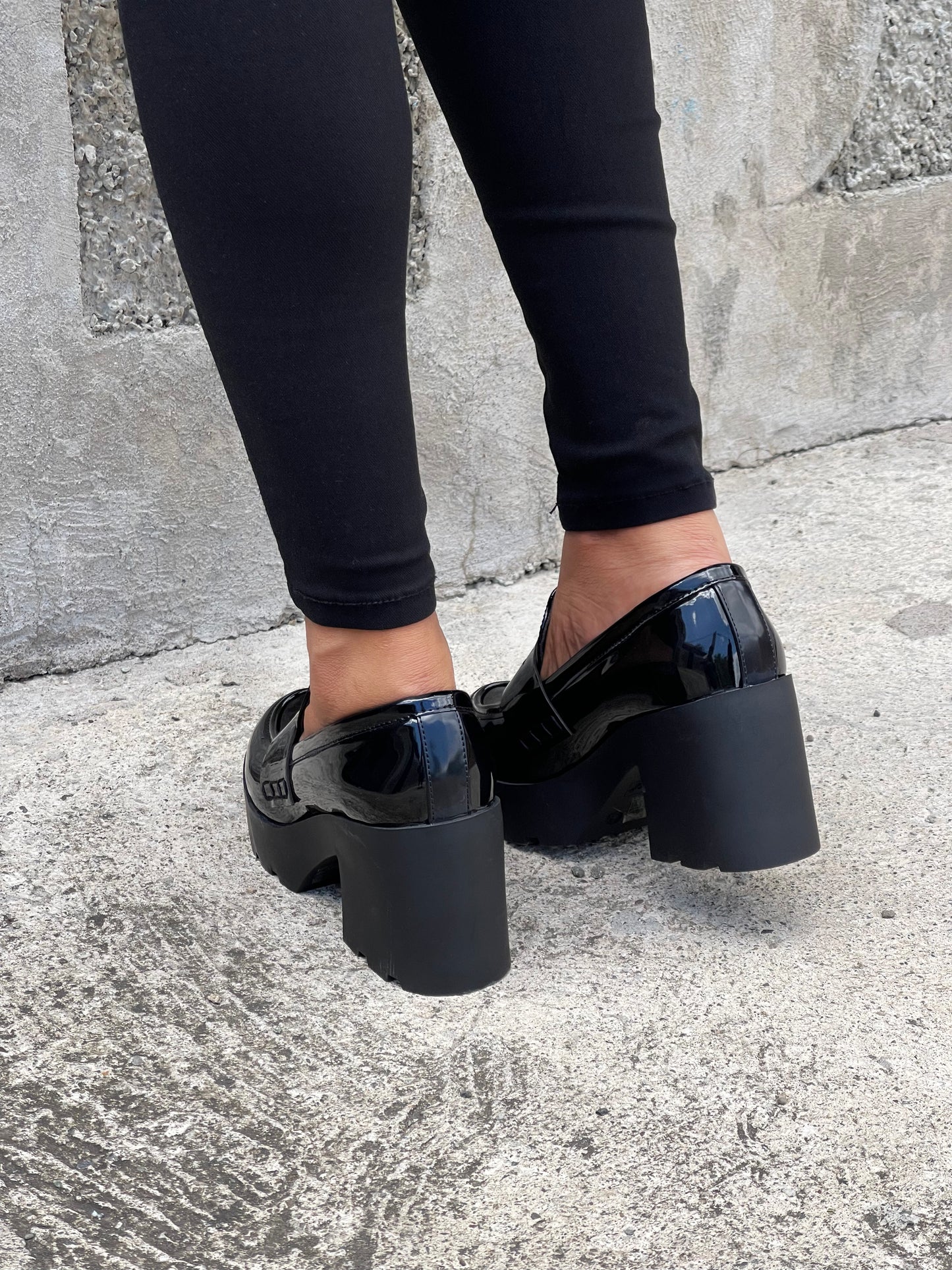 Boss Babe Platform Loafers Heels VIII-Black