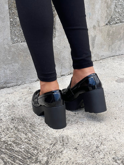 Boss Babe Platform Loafers Heels VIII-Black