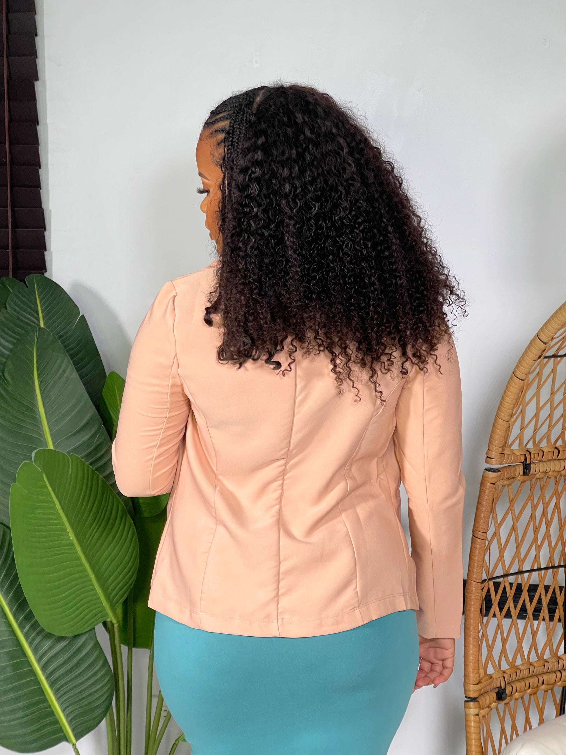 Nelle Pocket Blazer-Khaki - Impoze Style™