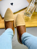 Taylor Flats- Nude Suede