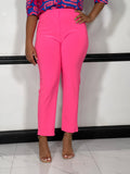 Corporate Chic Pintuck Pants-Pink