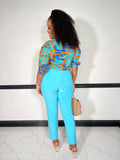 Corporate Chic Pintuck Pants-Aqua - Impoze Style™