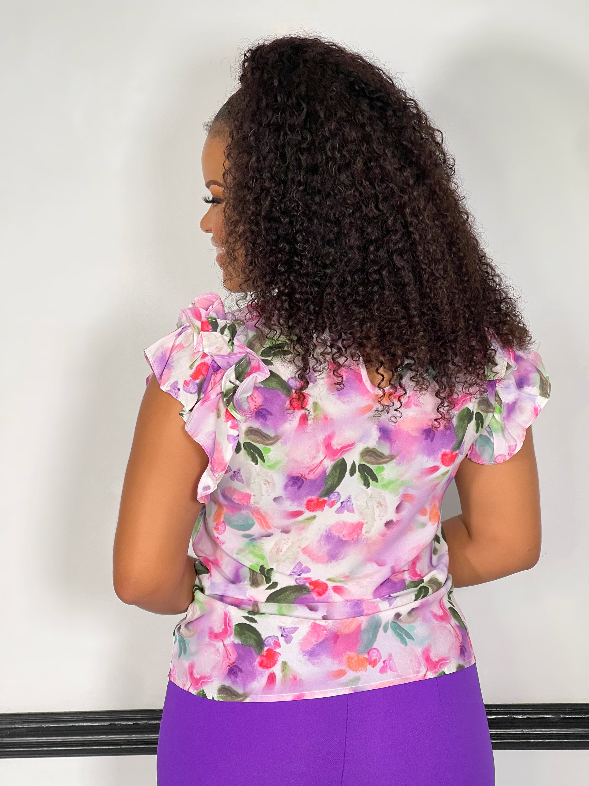 Meadow Floral Top-Purple - Impoze Style™