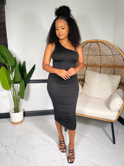 Kallan Midi Bodycon Dress-Black - Impoze Style™