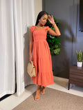 Sleek Backless Maxi Dress-Rust - Impoze Style™