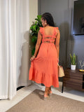 Sleek Backless Maxi Dress-Rust - Impoze Style™