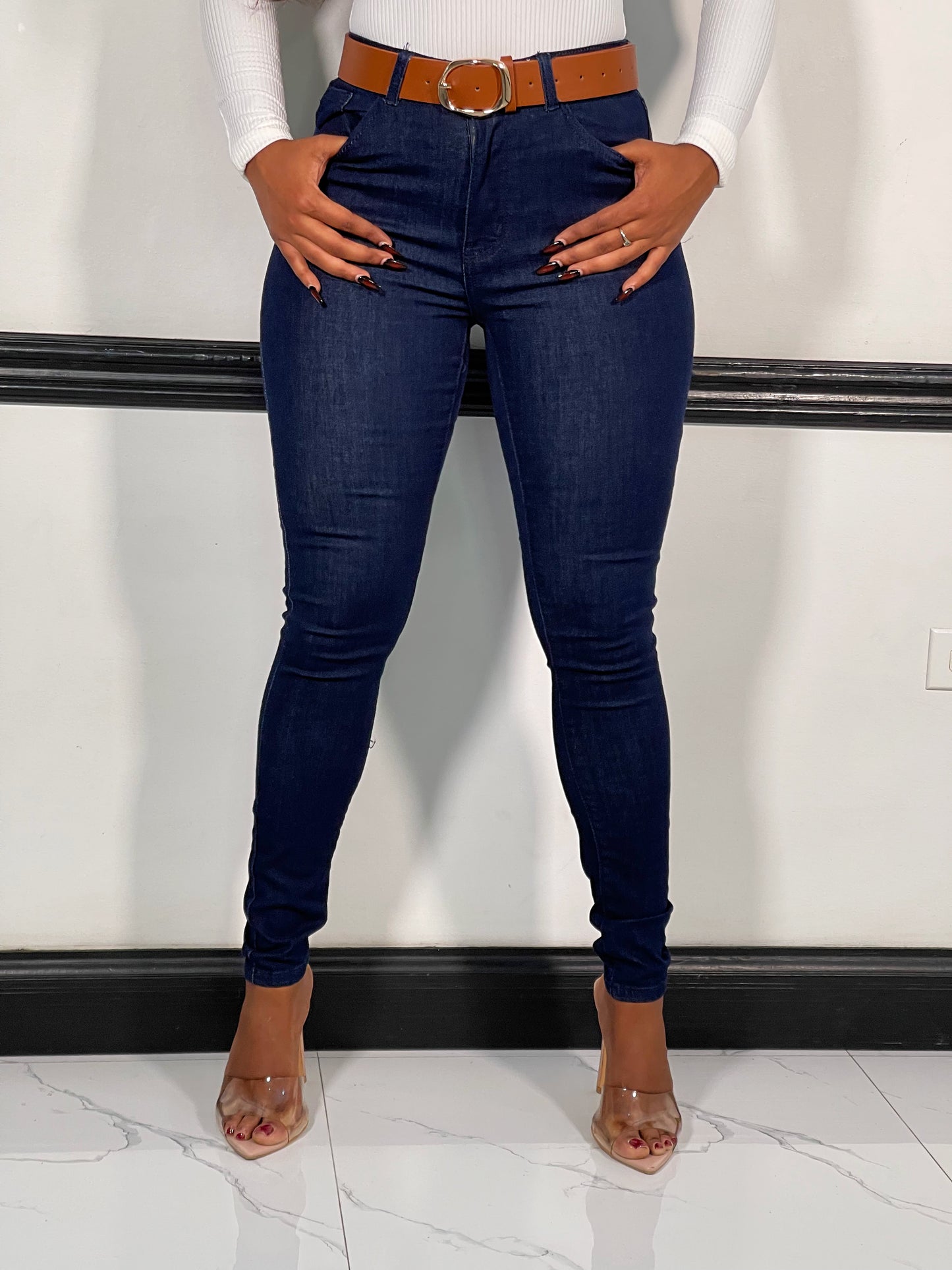 Jody High Waist Skinny Jeans-Ink