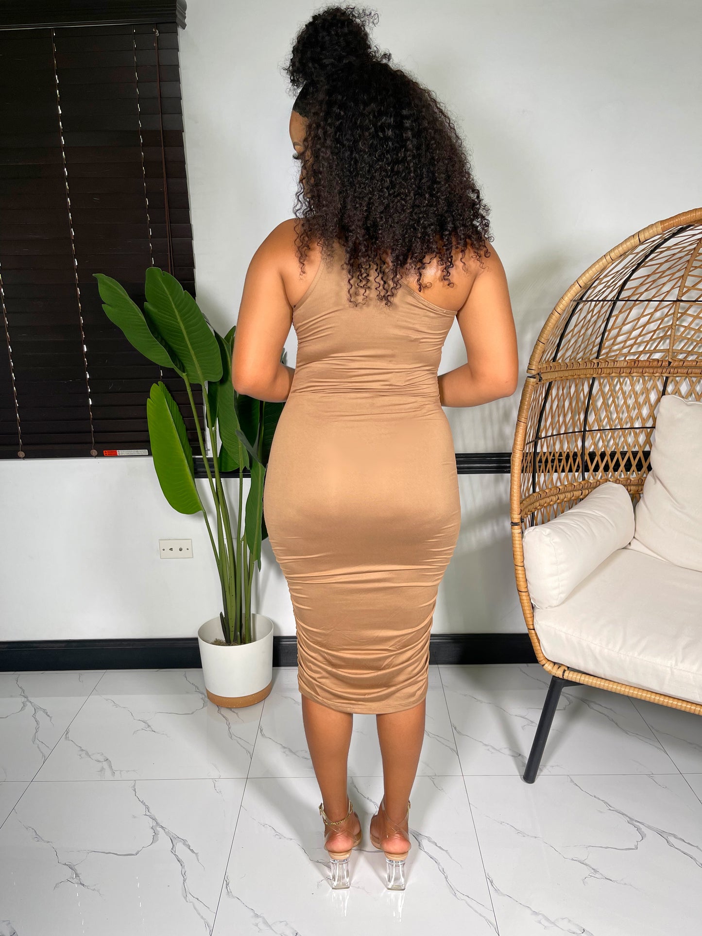 Kallan Midi Bodycon Dress-Coca Mocha - Impoze Style™