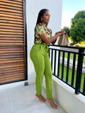 Knot Your Girl Pants-Vintage Green - Impoze Style™