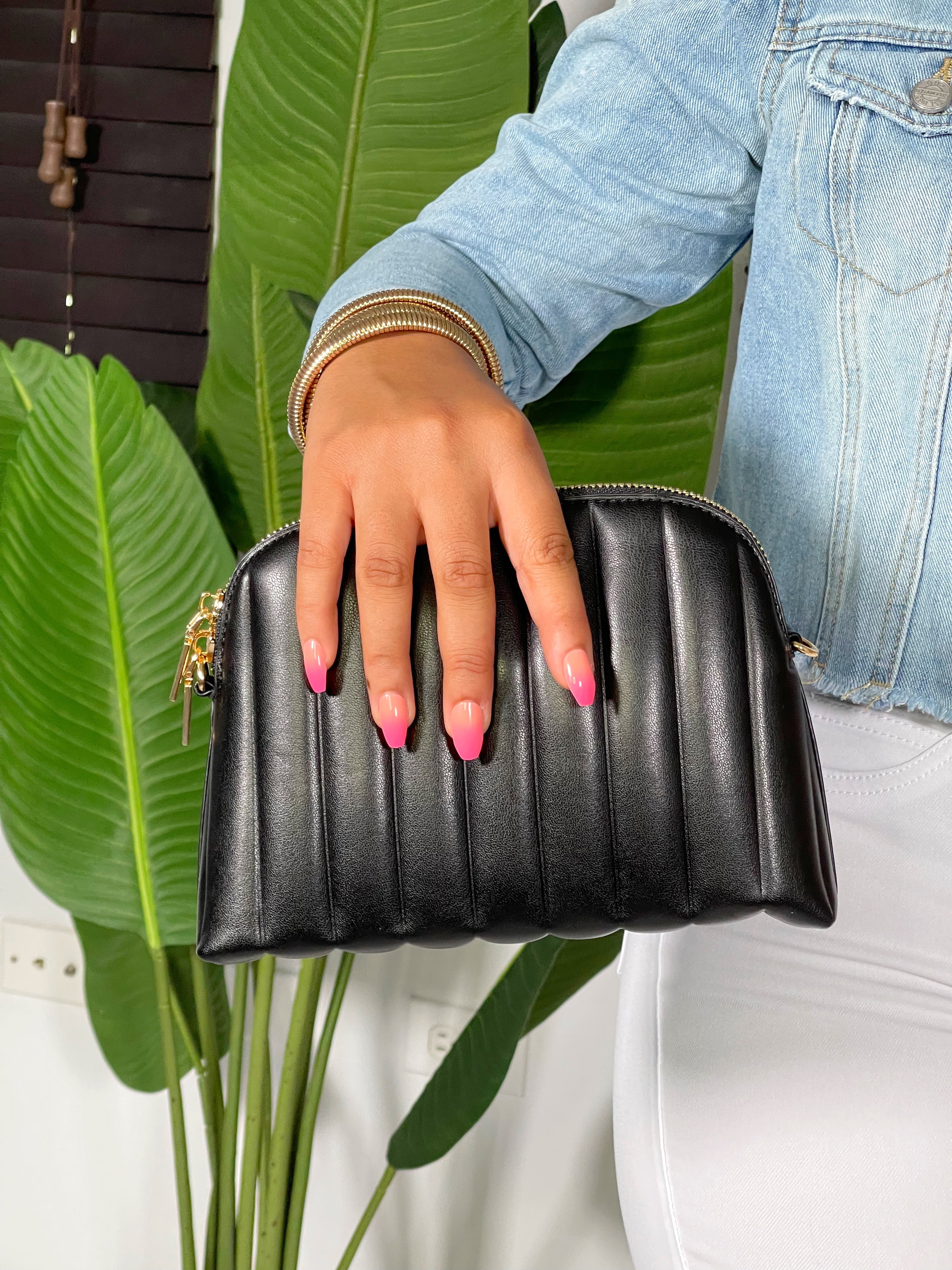 Shanice Faux Leather Bag- Black - Impoze Style™