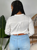Isla Buttoned Stand Up Collar Top-Off White - Impoze Style™