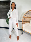 Victoria V-Bar Placket Blouse-Off White - Impoze Style™