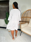 Madison Midi Dress-White - Impoze Style™