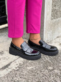 Boss Babe Platform Loafers II-Plain Black - Impoze Style™