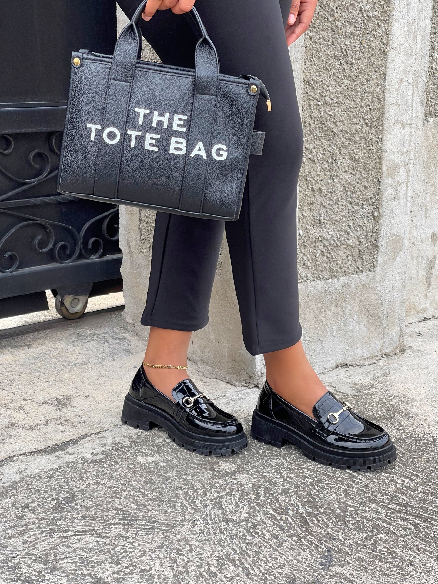 Boss Babe Platform Loafers-Plain Black - Impoze Style™