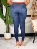 Katy Everyday High Waist Skinny Jeans-Dark Blue