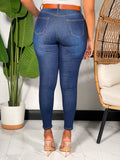 Abi High Waist Ankle Skinny Jeans-Dark Blue - Impoze Style™