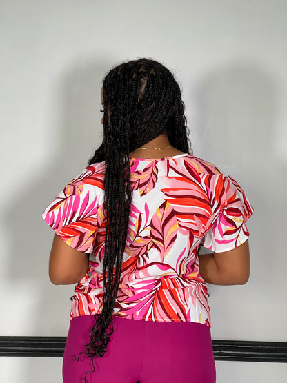 Mariah Tropical Top-Pink - Impoze Style™