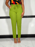 Knot Your Girl Pants-Vintage Green