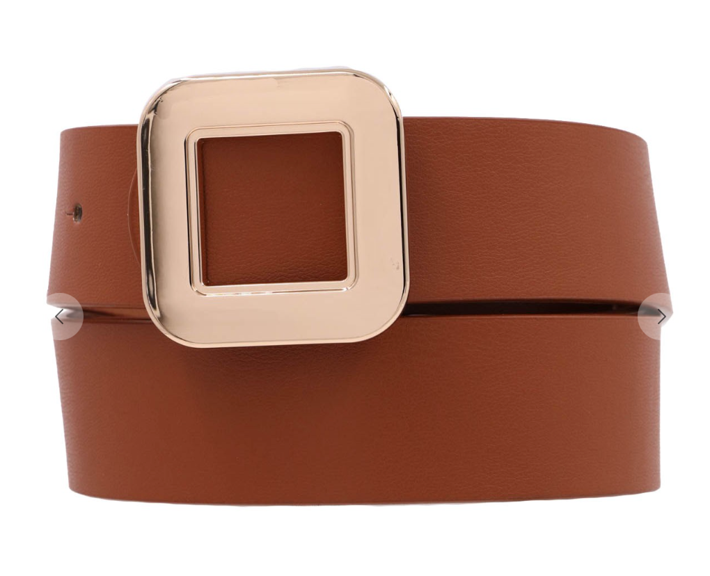 Harper Luxe Square Belt-Brown - Impoze Style™