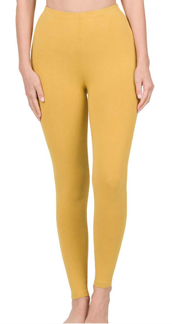 Lecia Basic Leggings-Light Mustard - Impoze Style™