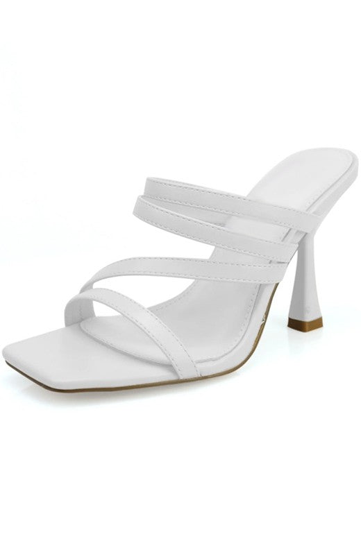 Serene Slip on Heels- White - Impoze Style™