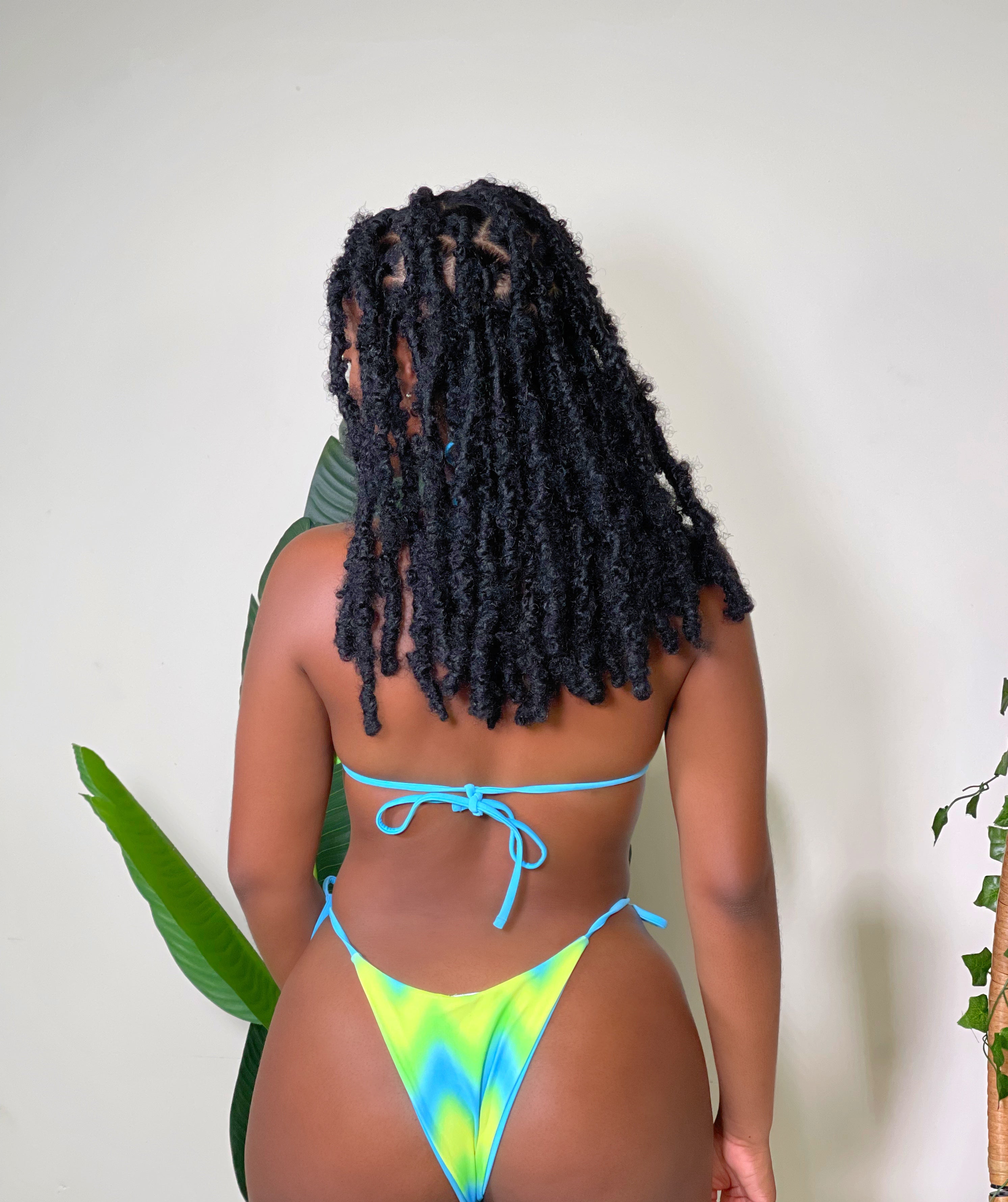 Beach Side Lover Three Piece Bikini-Green Multi - Impoze Style™