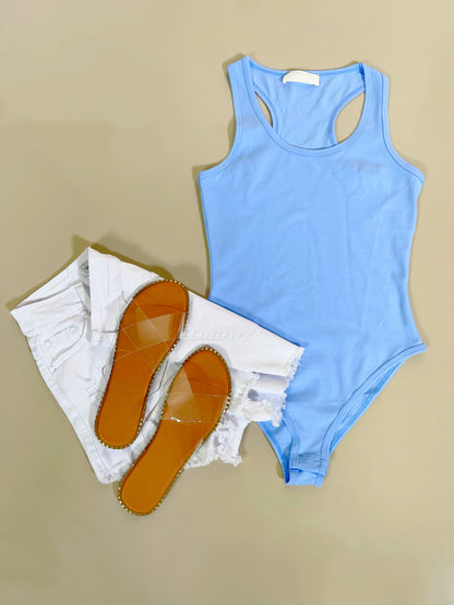 Day In, Day Out Bodysuit-Spring Blue - Impoze Style™