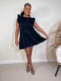 Vivian Babydoll Mini Dress-Black - Impoze Style™